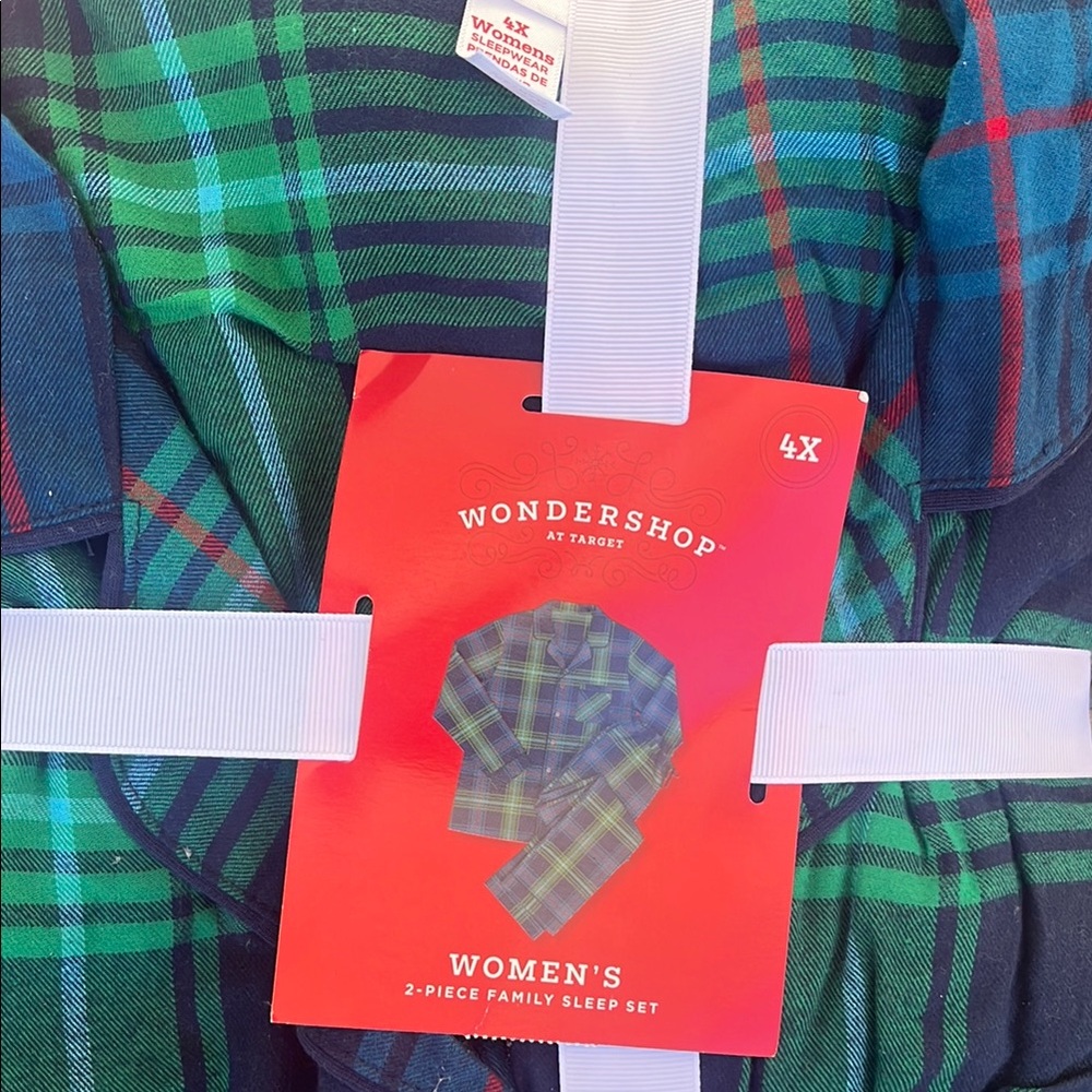 Wondershop Women's Plaid Sleep Set in Green and Blue
